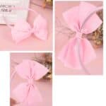 Παιδική  Στέκα Μαλλιών One colour μεγάλος φιόγκος Pink - Image 2