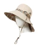 Γυναικείο Υφασμάτινο  Καπέλο με μάκρος διπλής όψης- Beige