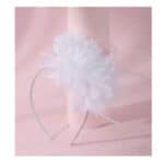 Στέκα Παιδική με λουλούδια Βάφτισης- παρανυφάκι White - Image 2