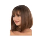 Γυναικεία περούκα σε καστανό χρώμα συνθετική υψηλής ποιότητας 12 inches