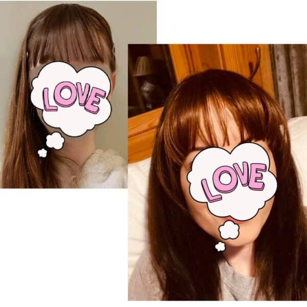 Φράντζα Ποστίς με κλιπ και ραβώμενη σε καστανό χρώμα - Image 3