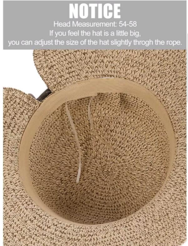 Γυναικείο Υφασμάτινο  Καπέλο με μάκρος και μεγάλο φιόγκο- Beige - Image 3