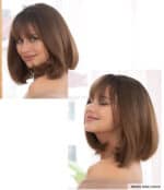 Γυναικεία περούκα σε καστανό χρώμα συνθετική υψηλής ποιότητας 12 inches - Image 2