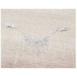 Νυφική αλυσίδα μετώπου με κρύσταλλα και κλιπ στήριξης σε ασημί χρώμα - Image 2