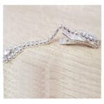 Νυφική αλυσίδα μετώπου με κρύσταλλα και κλιπ στήριξης σε ασημί χρώμα - Image 3