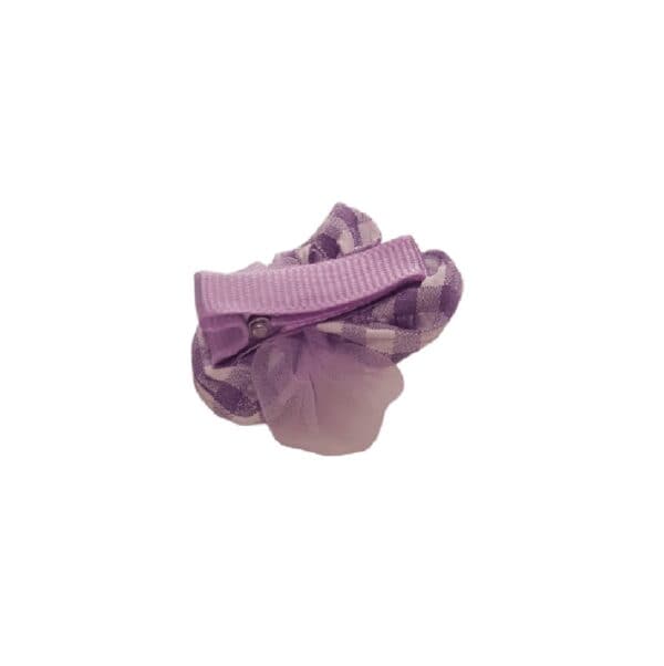 Παιδικό  Clip -Κοκαλάκι μαλλιών  με προστασία Purple bow  5cm - Image 2
