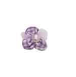 Παιδικό  Clip -Κοκαλάκι μαλλιών με προστασία Purple flower pearl 5cm 02