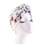 Γυναικείο Υφασμάτινο  Μαλακό Τουρμπάνι  μαλλιών  Donut White flower