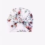 Γυναικείο Υφασμάτινο  Μαλακό Τουρμπάνι  μαλλιών  Donut White flower - Image 2