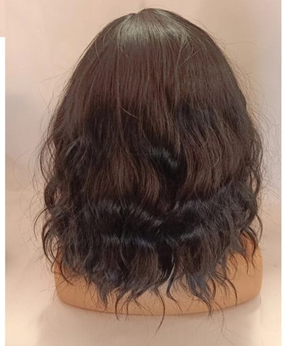 Γυναικεία περούκα συνθετική υψηλής ποιότητας - Μαύρο χρώμα 14 inches - Image 4