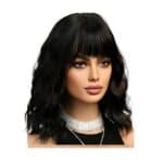 Γυναικεία περούκα συνθετική υψηλής ποιότητας - Μαύρο χρώμα 14 inches