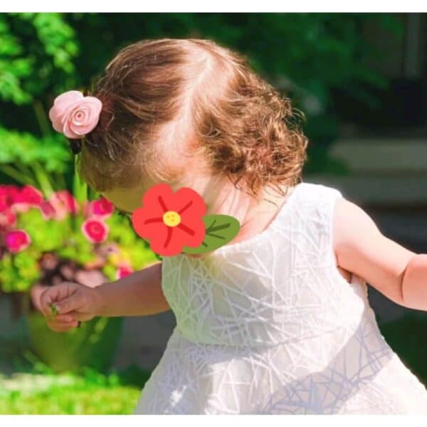 Παιδικό Λάστιχο - Κοκαλάκι μαλλιών Rose 5cm Purple - Image 2