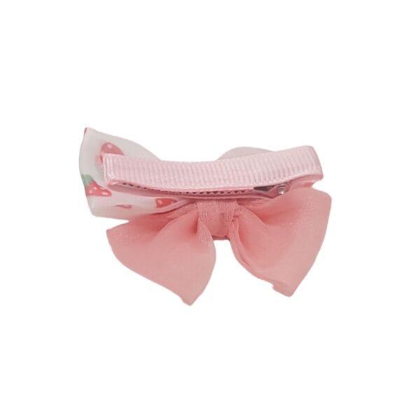Παιδικό  Clip -Κοκαλάκι μαλλιών  Bow Pearl με προστασία Pink - Image 2