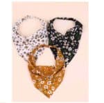 Γυναικεία  Μαλακή κορδέλα τύπου μπαντάνα Flowers Black - Image 2