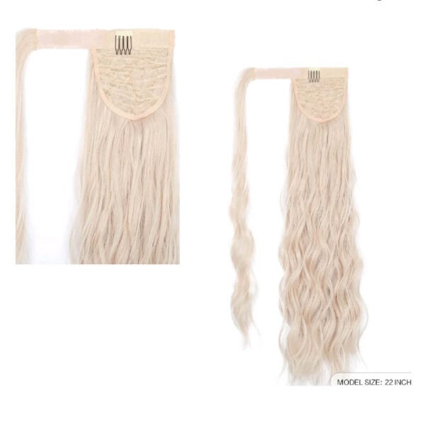 Ποστίς Αλογοουρά curly Ponytail συνθετική τρίχα υψηλής ποιότητας - Ξανθό χρώμα 24 inches - Image 3