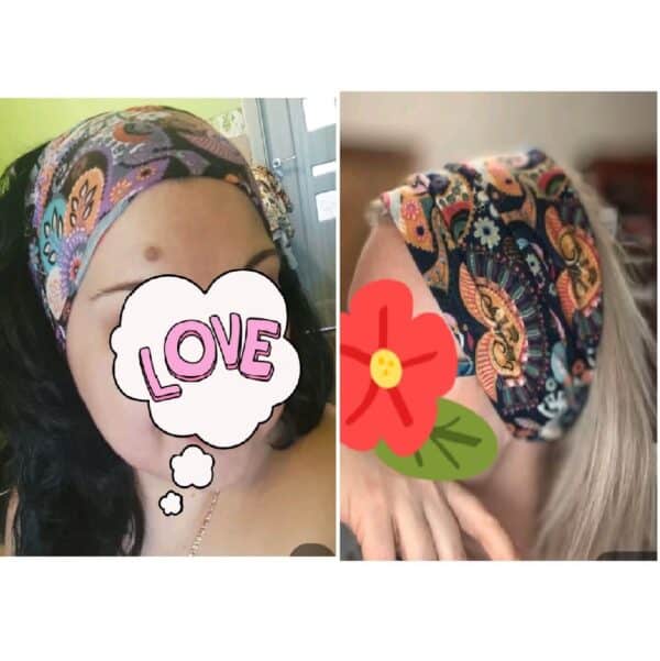 Γυναικεία  Μαλακή κορδέλα τύπου μπαντάνα Boho Blue - Image 2