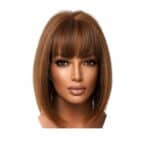 Γυναικεία περούκα σε καστανό χρώμα συνθετική υψηλής ποιότητας  12 inches