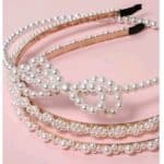 Γυναικεία -Παιδική Στέκα Μαλλιών με Λευκές Πέρλες gold - Image 2