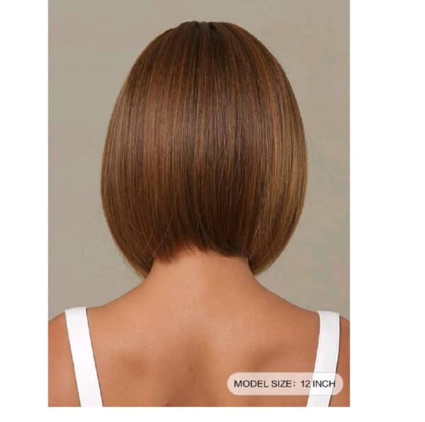 Γυναικεία περούκα σε καστανό χρώμα συνθετική υψηλής ποιότητας  12 inches - Image 2
