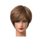 Γυναικεία περούκα  συνθετική υψηλής ποιότητας Καστανό ανοιχτό χρώμα 8 inches