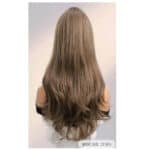 Γυναικεία περούκα σε καστανό χρώμα συνθετική υψηλής ποιότητας 22 inches - Image 2