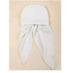 Γυναικείο Υφασμάτινο  Μαλακό Τουρμπάνι  μαλλιών Only White Long - Image 2