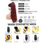 Ποστίς Αλογοουρά curly Ponytail συνθετική τρίχα υψηλής ποιότητας -Κόκκινο χρώμα 24 inches (60cm) - Image 2