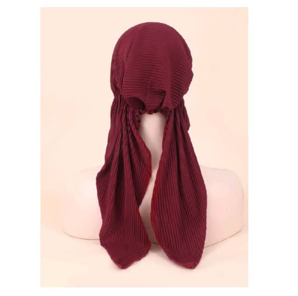 Γυναικείο Υφασμάτινο  Μαλακό Τουρμπάνι  μαλλιών  bordeux Only Long - Image 2