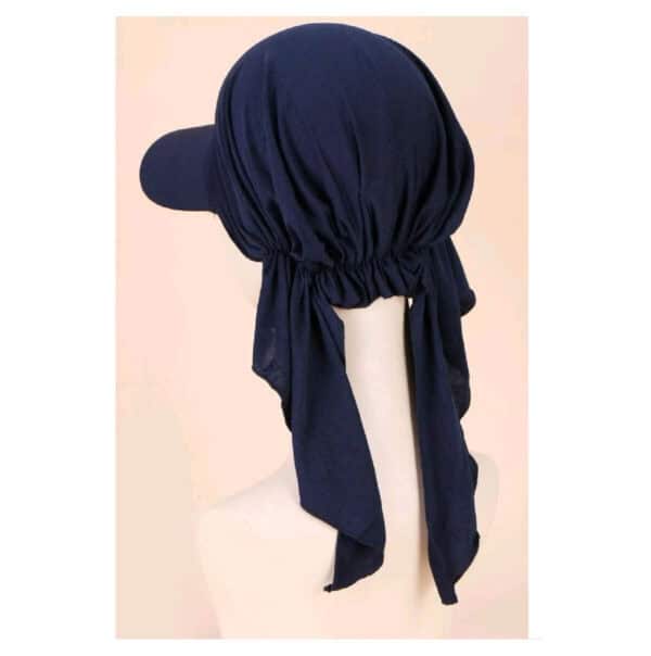 Γυναικείο Υφασμάτινο  Μαλακό Καπέλο Τουρμπάνι  μαλλιών navy blue ( Μπλε) - Image 2