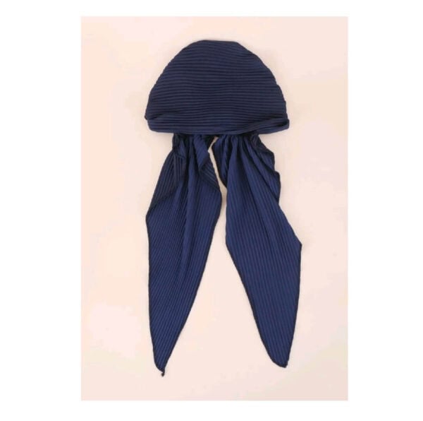Γυναικείο Υφασμάτινο  Μαλακό Τουρμπάνι  μαλλιών navy blue long ( Μπλε) - Image 3