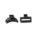 Σετ 2 τμχ Γυναικείο fashion clip- Κλάμερ  κοκάλινο Black 4cm