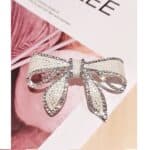 Νυφικό Γυναικείο Κλιπ crystals and pearls φιόγκος 7cm - Image 4