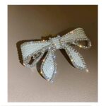 Νυφικό Γυναικείο Κλιπ crystals and pearls φιόγκος 7cm - Image 5