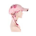 Γυναικείο Υφασμάτινο  Μαλακό Τουρμπάνι Καπέλο μαλλιών Flowers Pink - Image 2