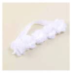 Παιδική- Βρεφική Λευκή κορδέλα με λουλούδια για βάφτιση και παρανυφάκια 0-5 χρονών - Image 2
