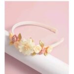 Στέκα Παιδική-βρεφική Ιβουάρ με χρυσά φύλλα Βάφτισης- παρανυφάκι - Image 2