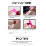 Pedicure Press-on Nails Ψεύτικα νύχια σετ nail art 24 Τμχ  + 1 extra κόλλα- French Flowers - Image 4