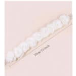 Παιδικό-βρεφικό λευκό-ιβουάρ στεφάνι κορδέλα με τριαντάφυλλα και δαντέλα για βάφτιση - Image 2