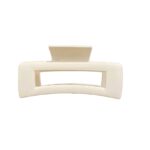 Γυναικείο fashion clip- Κλάμερ  κοκάλινο White 10cm