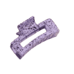 Γυναικείο fashion clip- Κλάμερ  κοκάλινο Purple Dots 8 cm