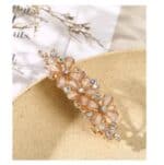 Γυναικείο Κλιπ crystal flowers rose gold 8 cm - Image 2