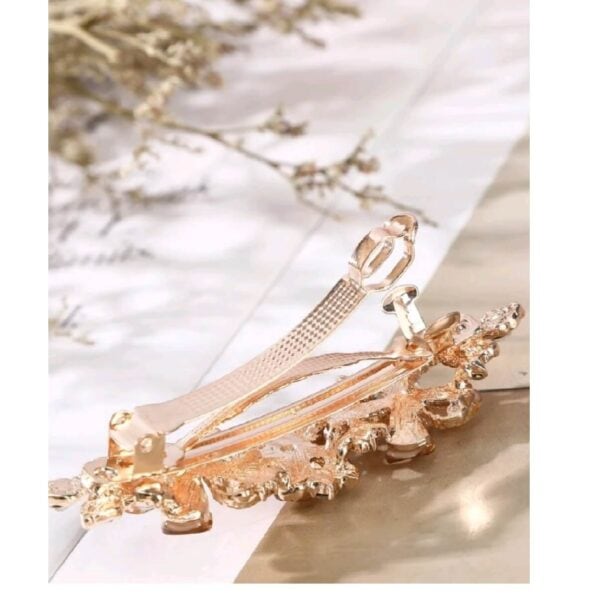 Γυναικείο Κλιπ crystal flowers rose gold 8 cm - Image 4