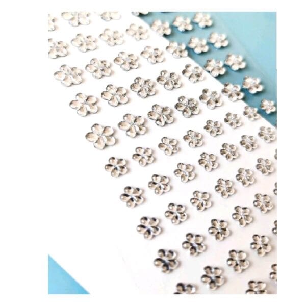 Καρτέλα με αυτοκόλλητα κρύσταλλα λουλούδι για χτένισμα σε διάφορα μεγέθη - Image 2