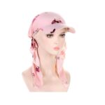 Γυναικείο Υφασμάτινο  Μαλακό Τουρμπάνι Καπέλο μαλλιών Flowers Pink