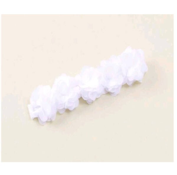 Παιδική- Βρεφική Λευκή κορδέλα με λουλούδια για βάφτιση και παρανυφάκια 0-5 χρονών - Image 3