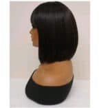 Γυναικεία περούκα σε καστανό σκούρο χρώμα συνθετική υψηλής ποιότητας 14 inches - Image 3