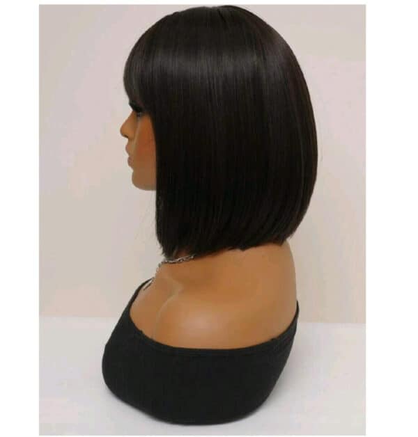 Γυναικεία περούκα σε καστανό σκούρο χρώμα συνθετική υψηλής ποιότητας 14 inches - Image 3