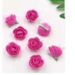 Fashion Σετ 2 τμχ clip Roses Hot Pink 3cm - Image 3