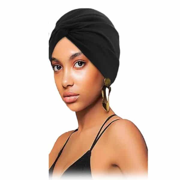Γυναικείο  Μαλακό Τουρμπάνι  μαλλιών - Black (Μαύρο) - Image 2