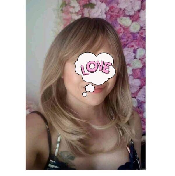 Γυναικεία περούκα σε καστανόξανθο ombre  χρώμα συνθετική υψηλής ποιότητας 16 inches - Image 2